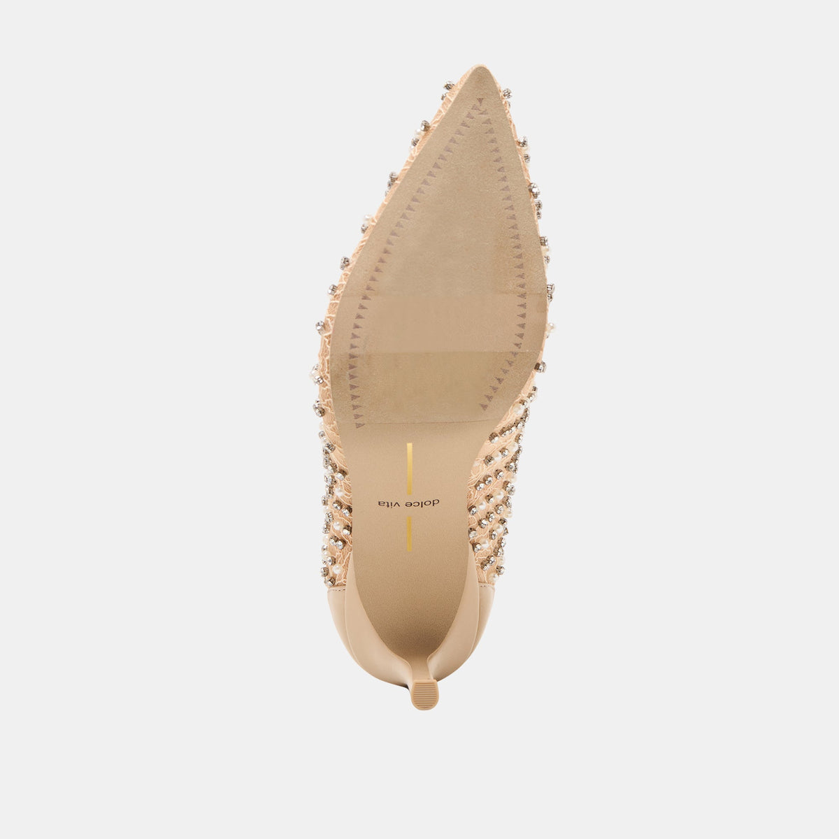 Dolce Vita SHOES Kashe Pearl Blush Lace Mesh Heels