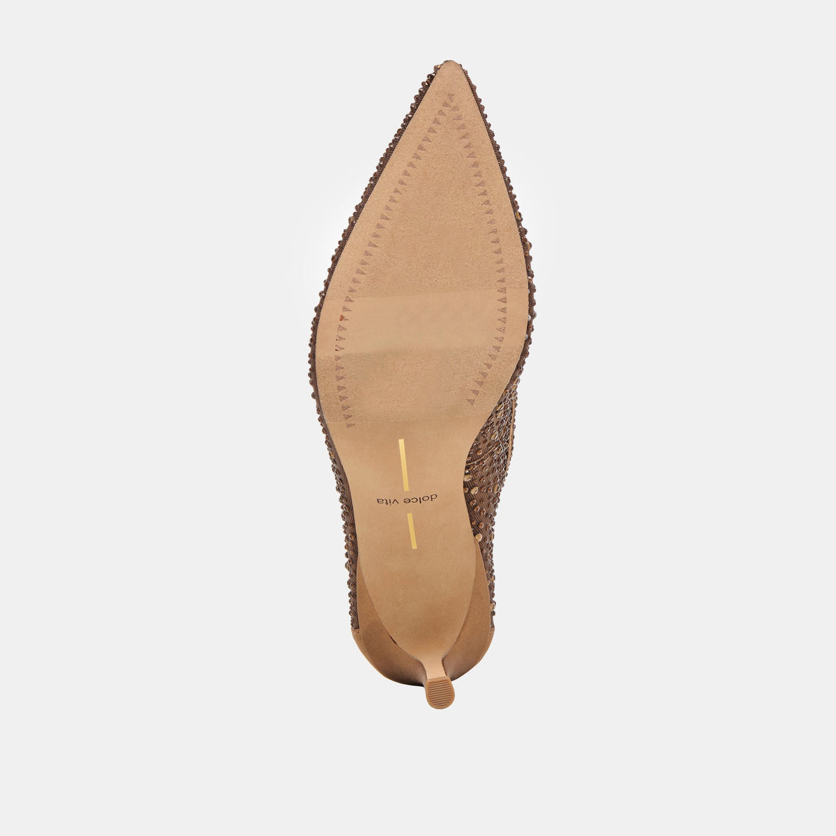 Dolce Vita SHOES Kashe Crystal Mid Brown Mesh Heels