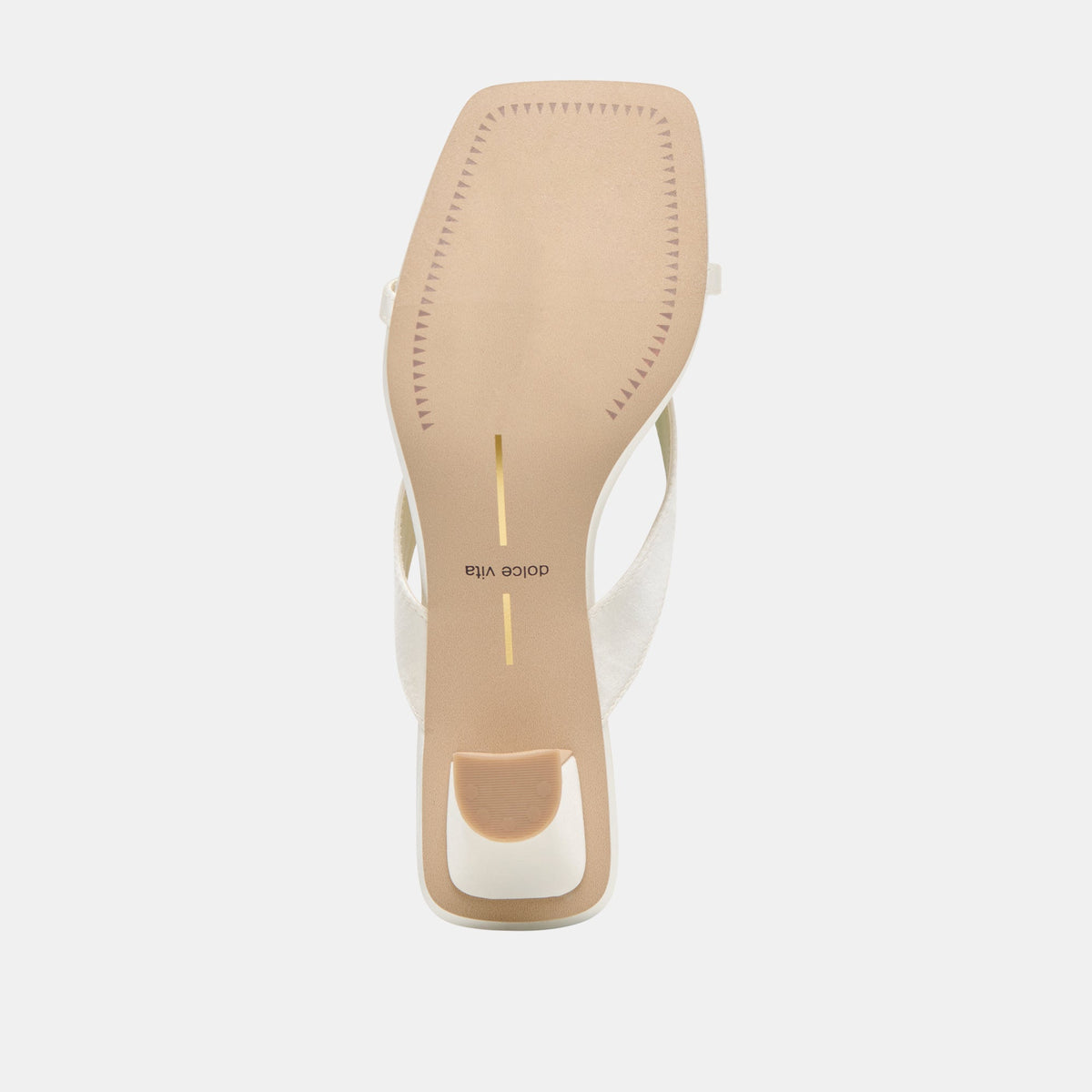 Dolce Vita SHOES Brevel Wide True White Satin Heels