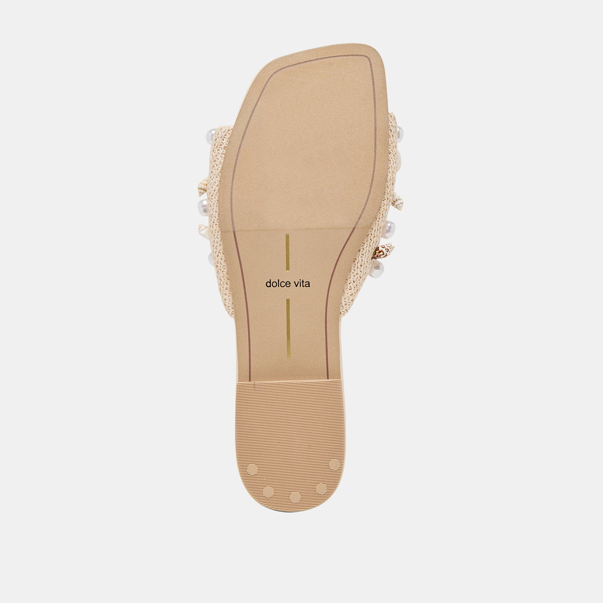 Dolce Vita SHOES Lizza Oatmeal Beaded Raffia Sandals