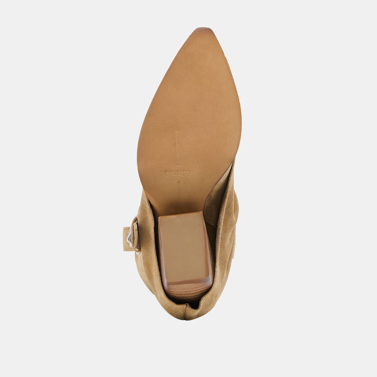 Dolce Vita SHOES ROGUE Camel Suede Mid-Calf Western Slouch Boots