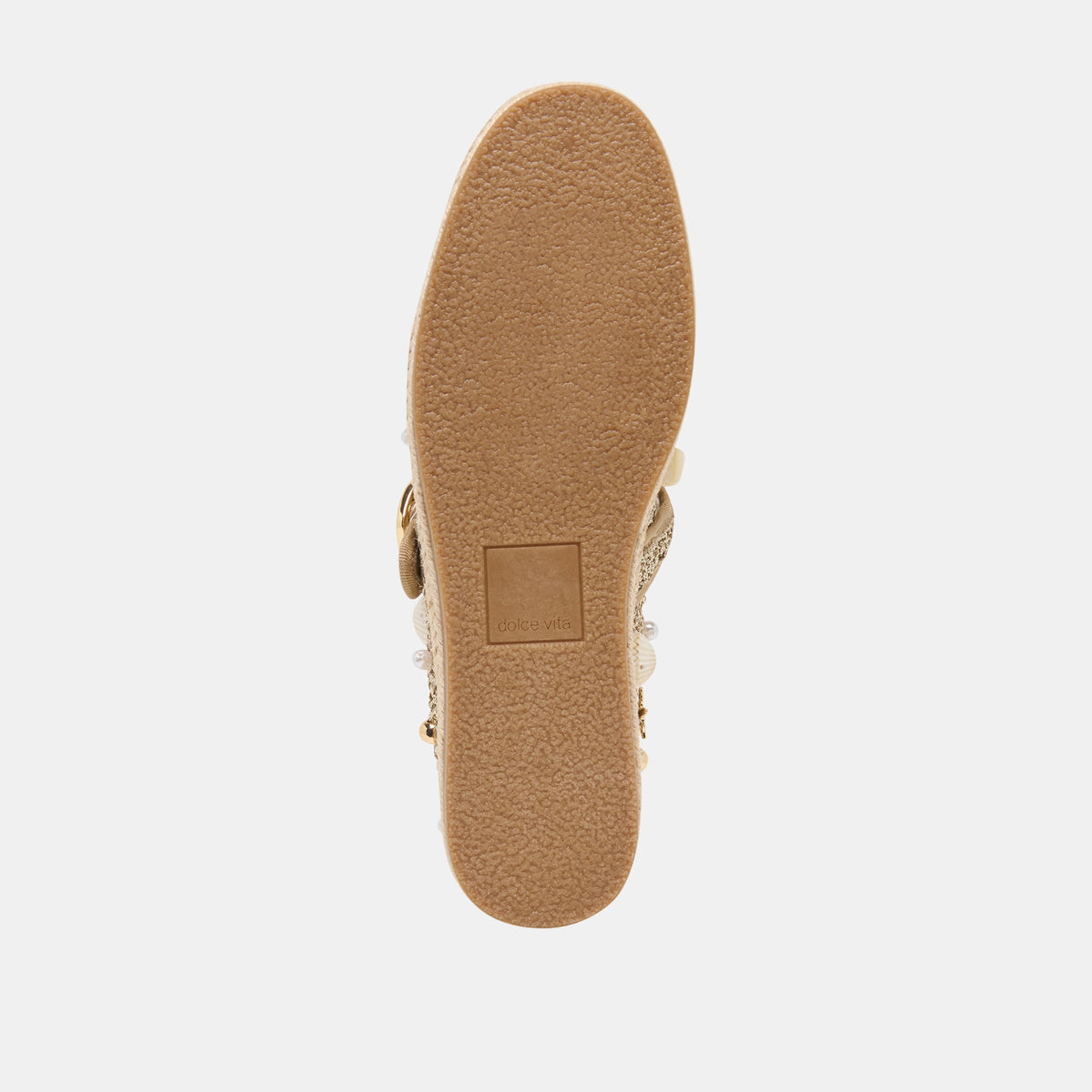 Dolce Vita SHOES Ralph Gold Beaded Raffia Ballet Flats