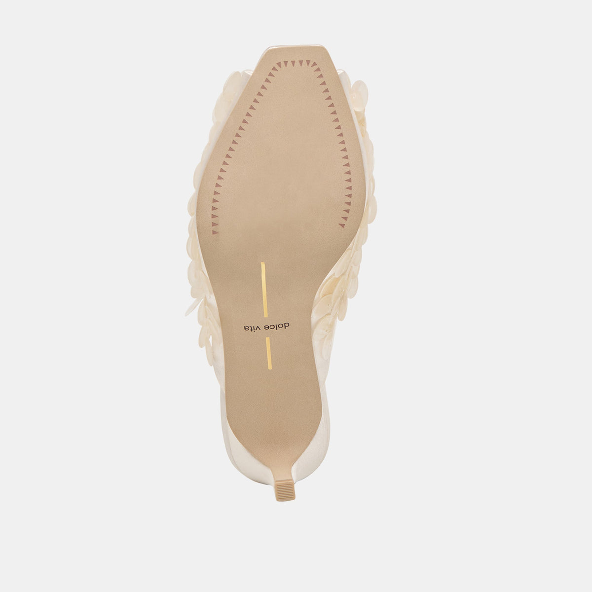 Dolce Vita SHOES Samary Confetti Off White Satin Heels