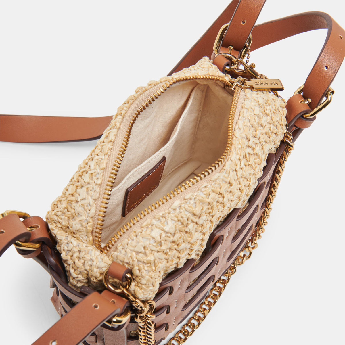 Dolce Vita HANDBAGS CASSIS CROSSBODY SADDLE NATURAL RAFFIA
– Dolce Vita