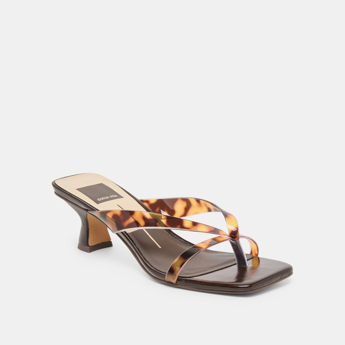 Dolce Vita SHOES Brevel Vinyl Tortoise Jelly Heels