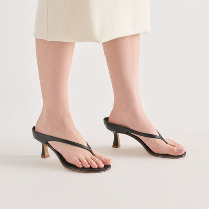 Dolce Vita SHOES Doreen Black Leather Heels
