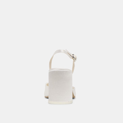 Dolce Vita SHOES Carel True White Satin High Heels