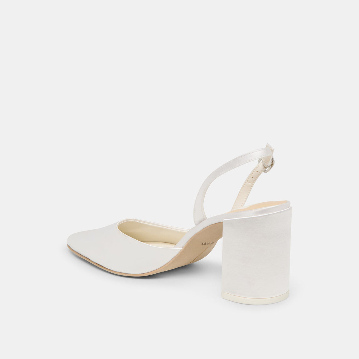 Dolce Vita SHOES Carel True White Satin High Heels
