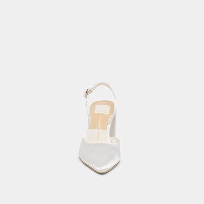 Dolce Vita SHOES Carel True White Satin High Heels