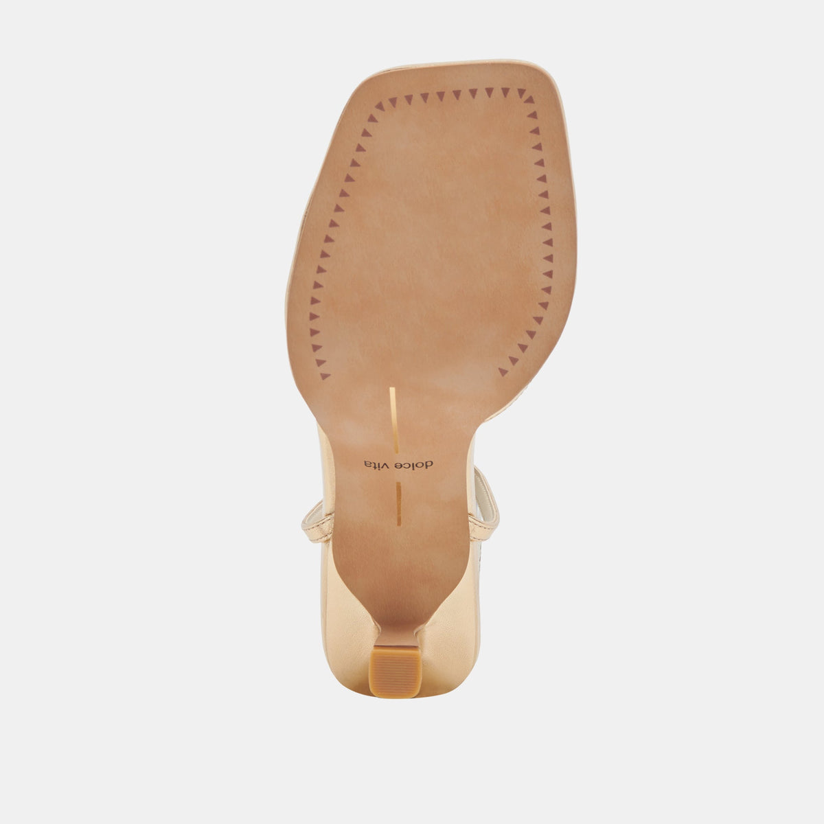 Dolce Vita SHOES Manji Light Gold Metallic Leather Heels