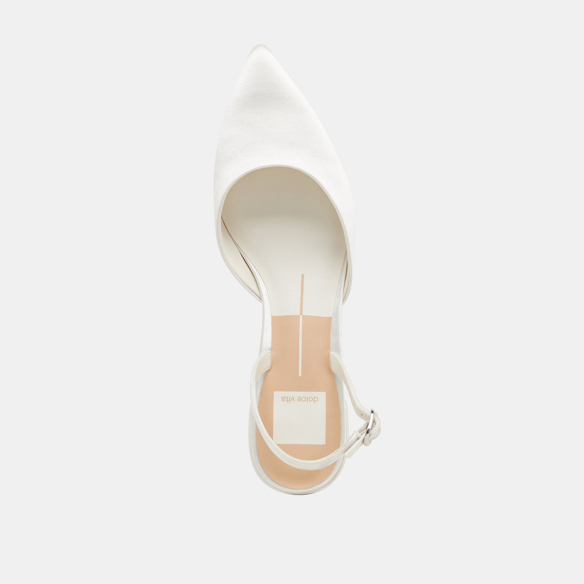 Dolce Vita SHOES Carel Off White Satin Heels
