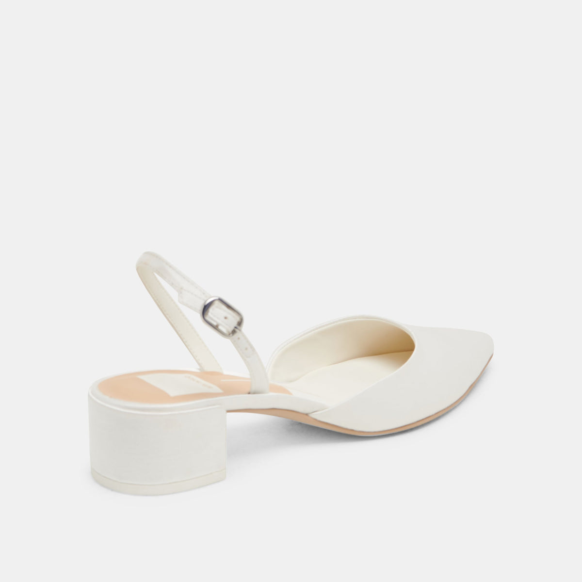 Dolce Vita SHOES Carel Off White Satin Heels