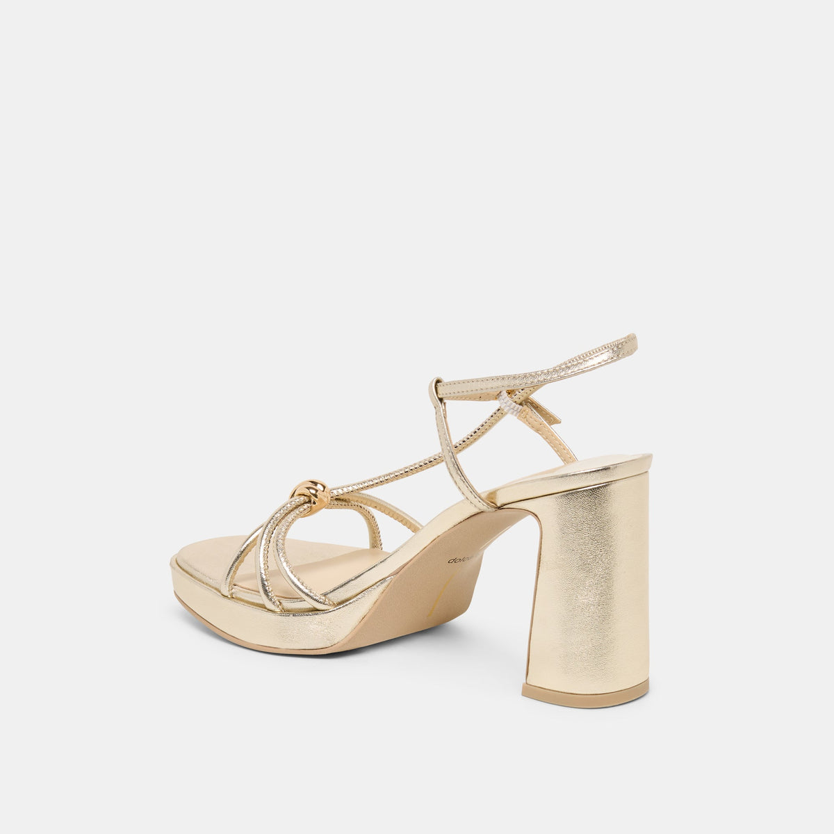 Dolce Vita SHOES Odete Gold Leather Heels
