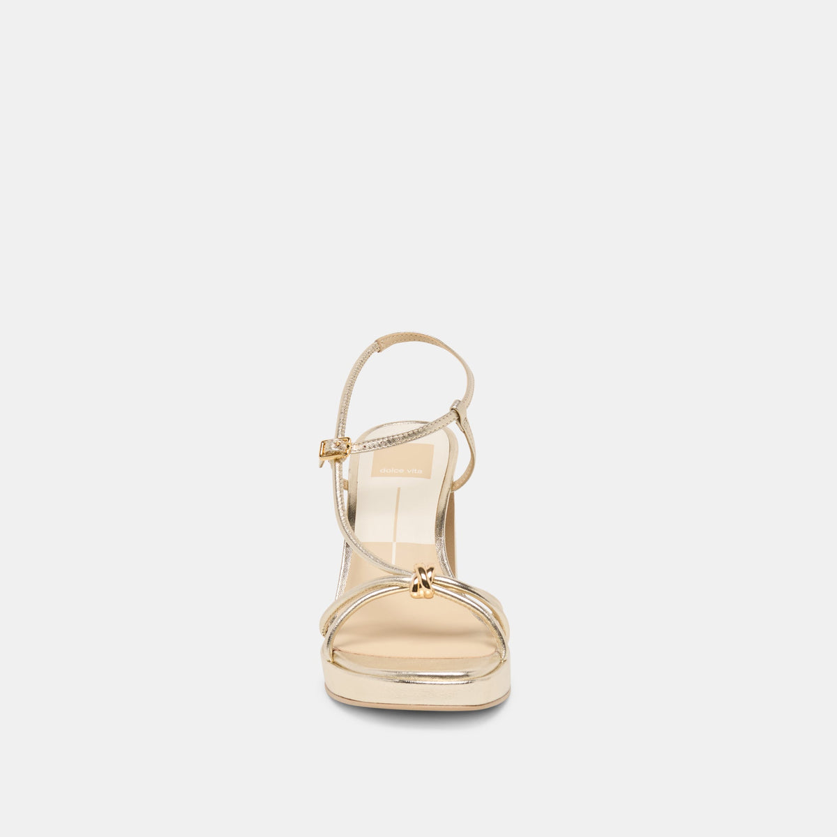 Dolce Vita SHOES Odete Gold Leather Heels