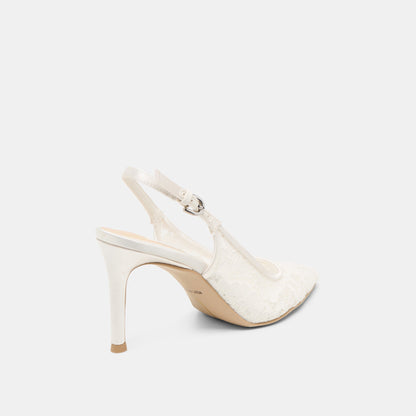 Dolce Vita SHOES Yami True White Lace Heels