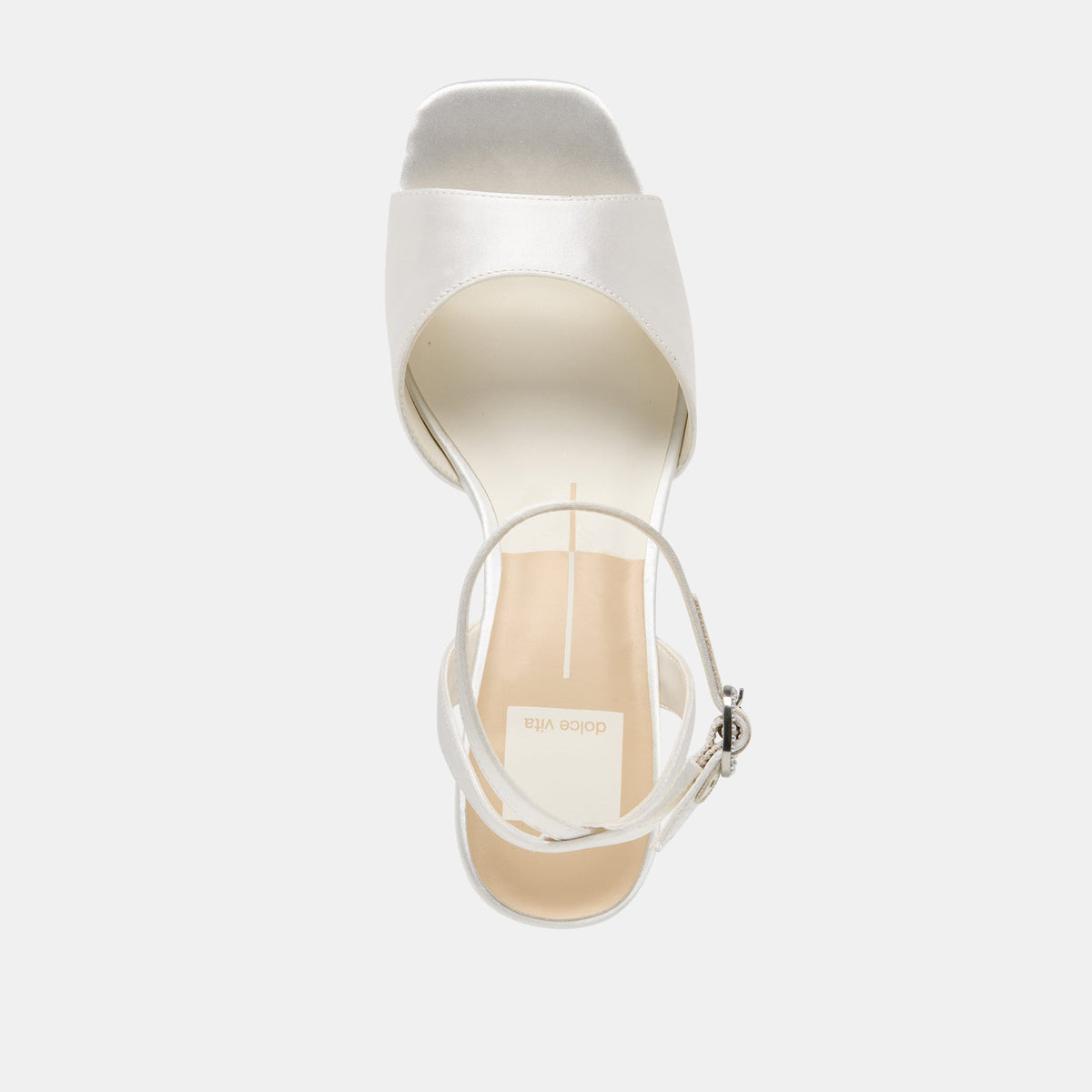 Dolce Vita SHOES Felica White Satin Heels