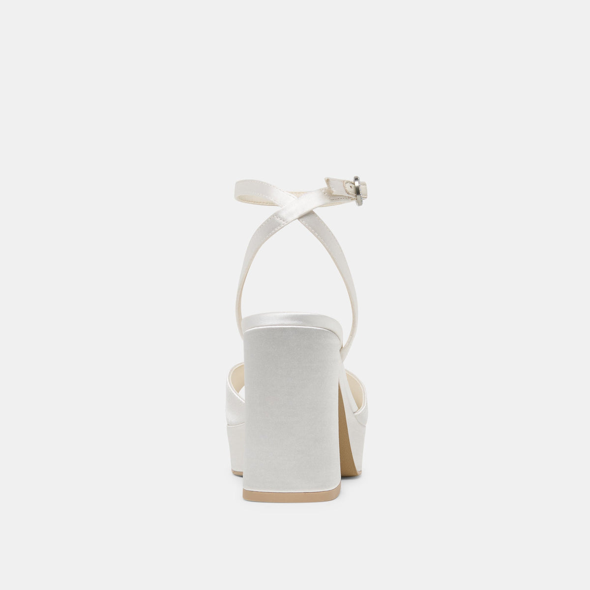 Dolce Vita SHOES Felica White Satin Heels