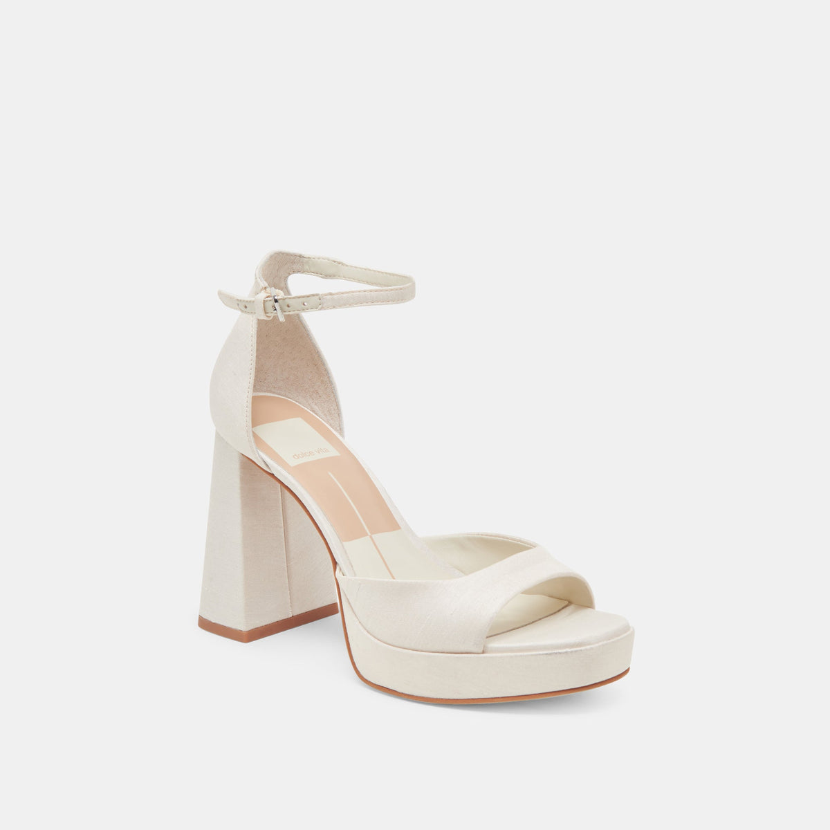 Dolce Vita SHOES PANDRO HEELS WHITE SATIN
 – Dolce Vita