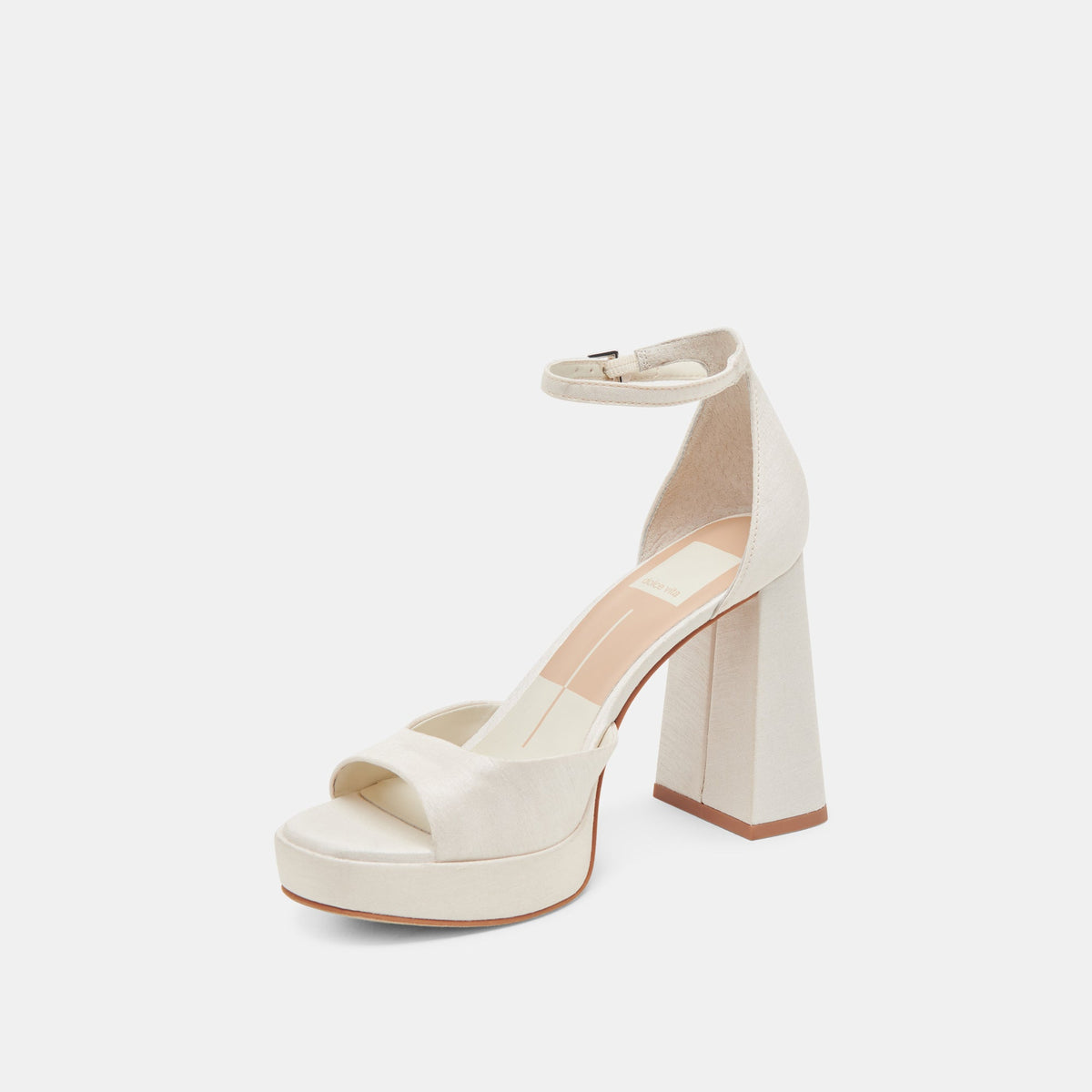 Dolce Vita SHOES PANDRO HEELS WHITE SATIN
 – Dolce Vita