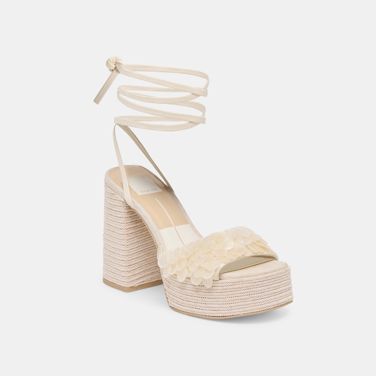 Dolce Vita SHOES Dorthy Confetti Ivory Leather Heels