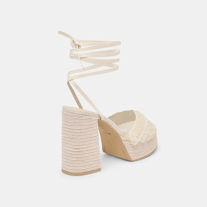 Dolce Vita SHOES Dorthy Confetti Ivory Leather Heels