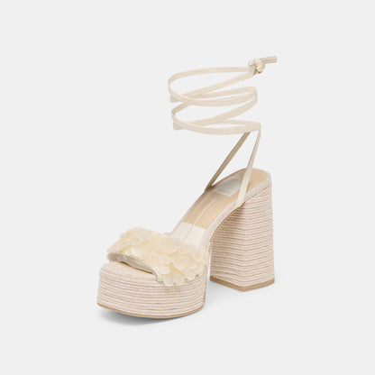 Dolce Vita SHOES Dorthy Confetti Ivory Leather Heels