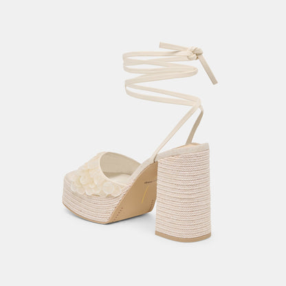 Dolce Vita SHOES Dorthy Confetti Ivory Leather Heels