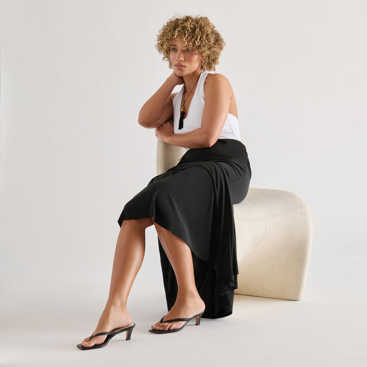 Dolce Vita SHOES Ramia Black Leather Heels