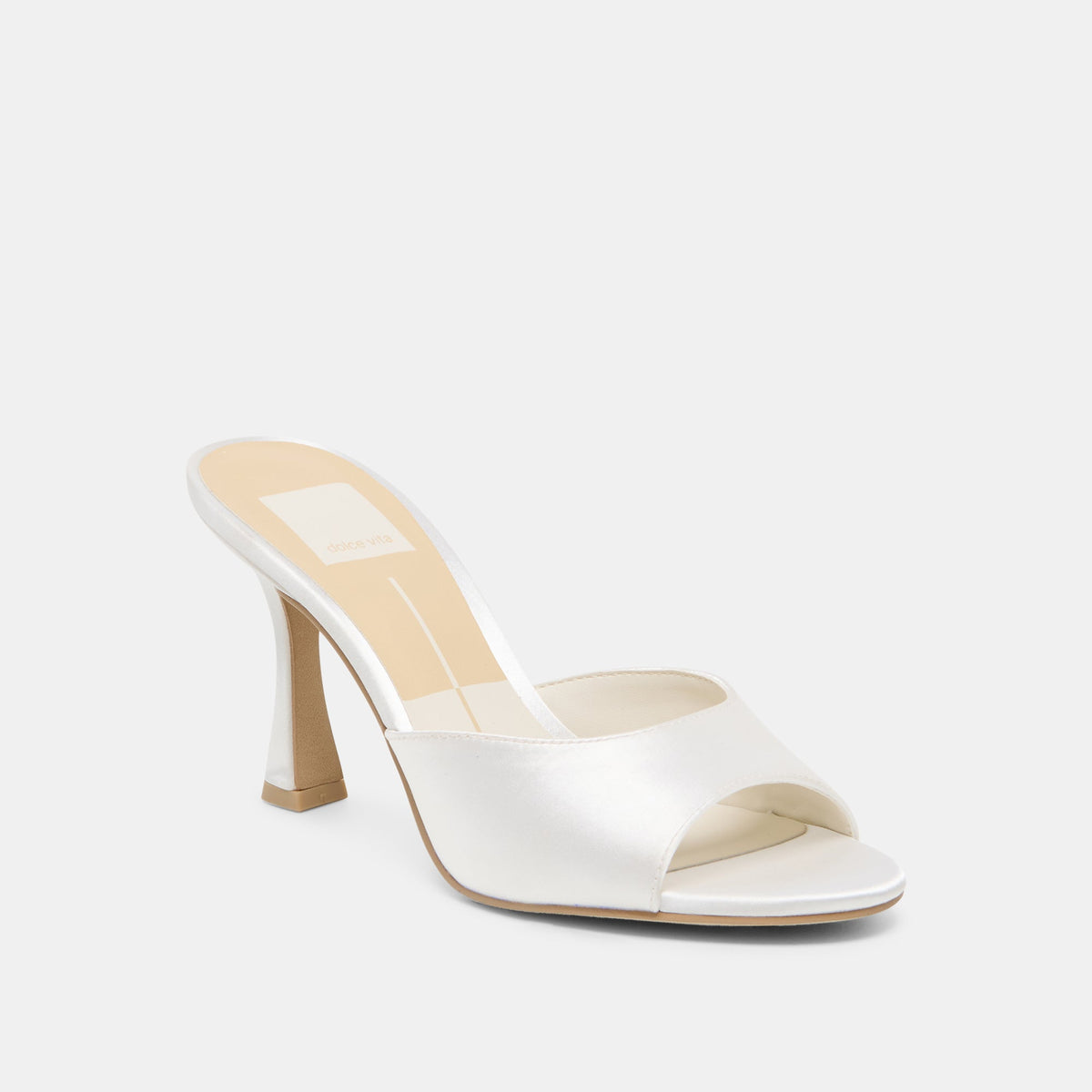 Dolce Vita SHOES Rosha True White Satin Heels
