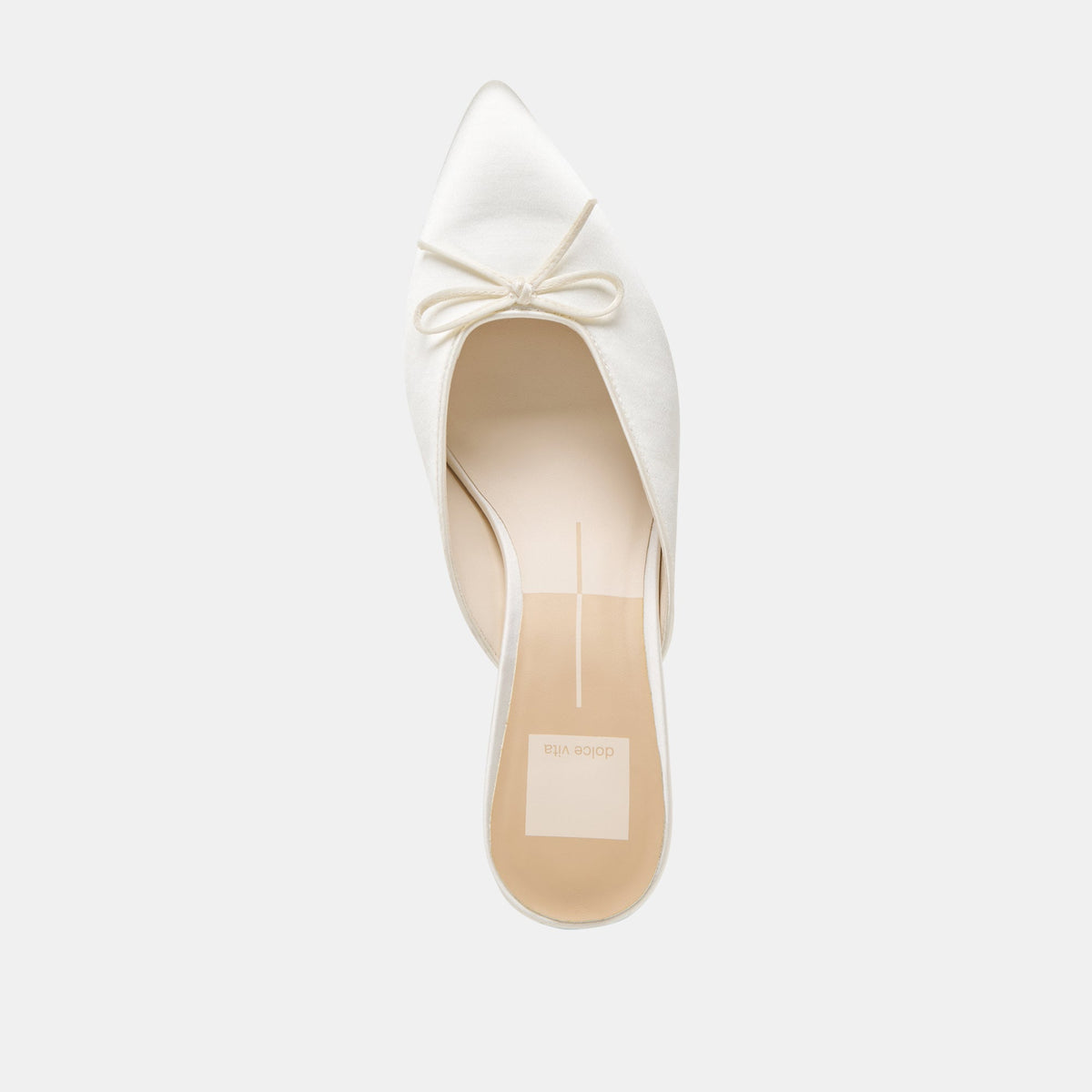 Dolce Vita SHOES Cleo Off White Satin Heels