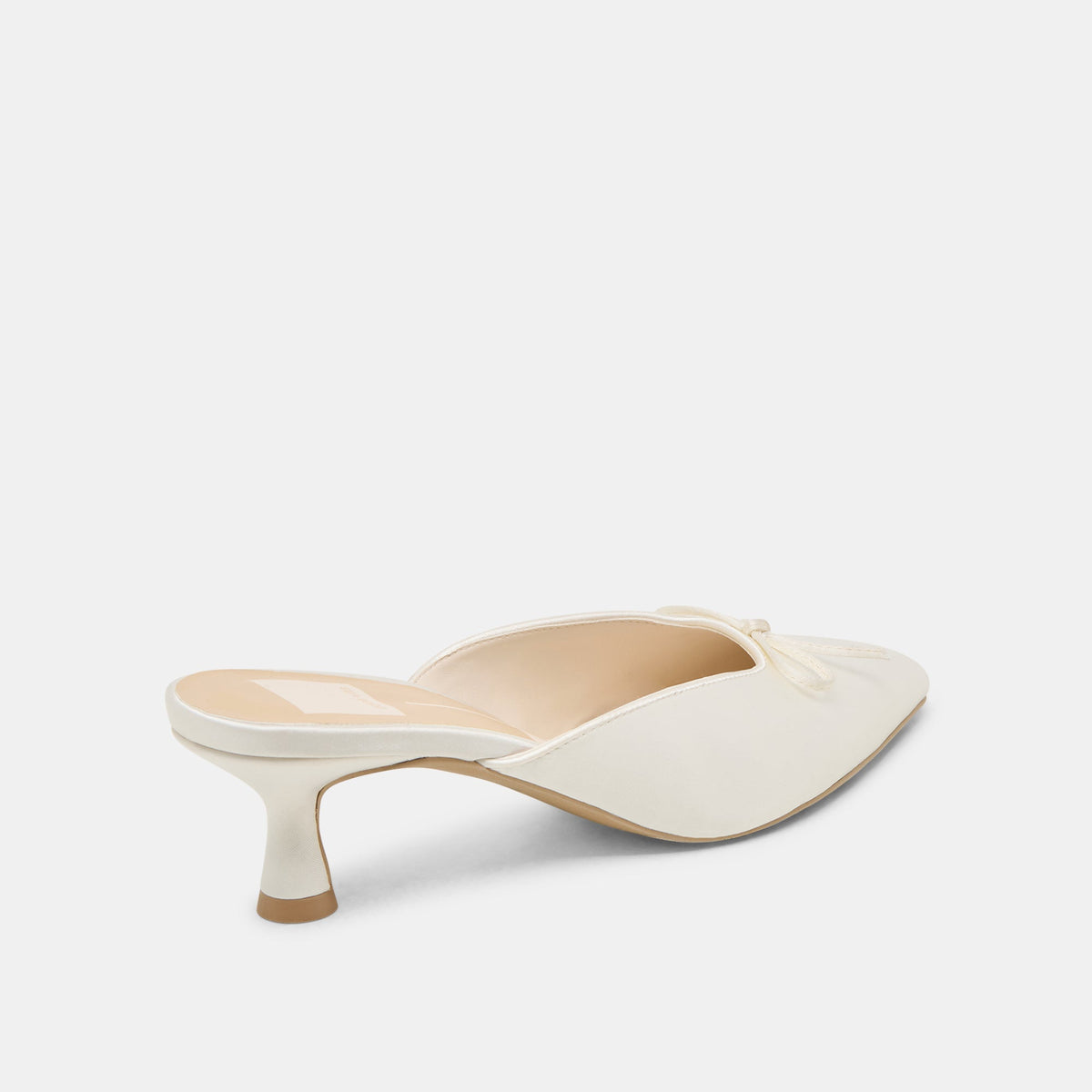 Dolce Vita SHOES Cleo Off White Satin Heels