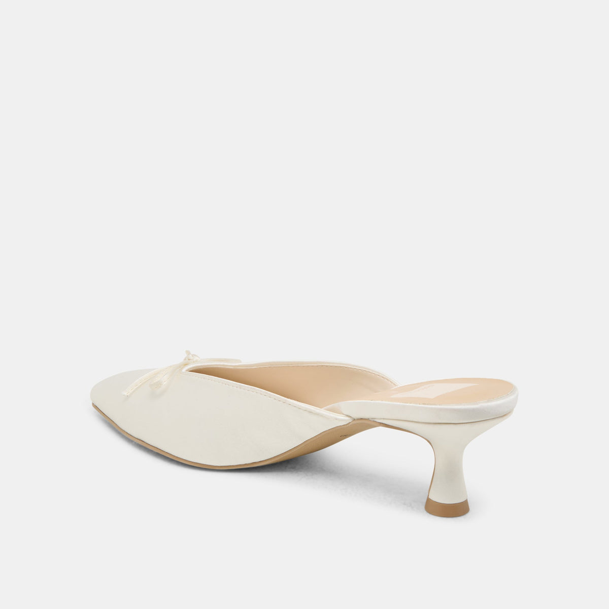 Dolce Vita SHOES Cleo Off White Satin Heels