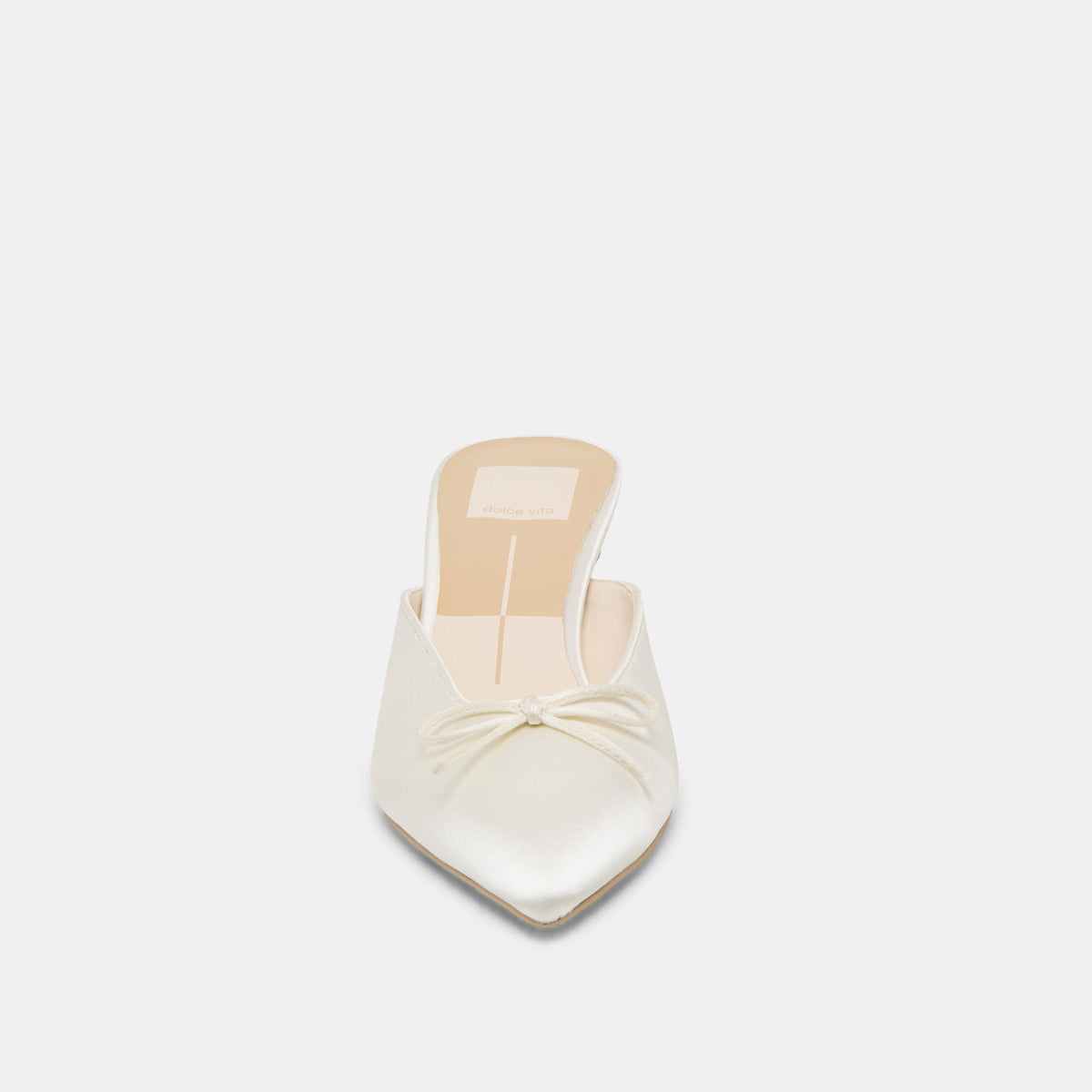 Dolce Vita SHOES Cleo Off White Satin Heels
