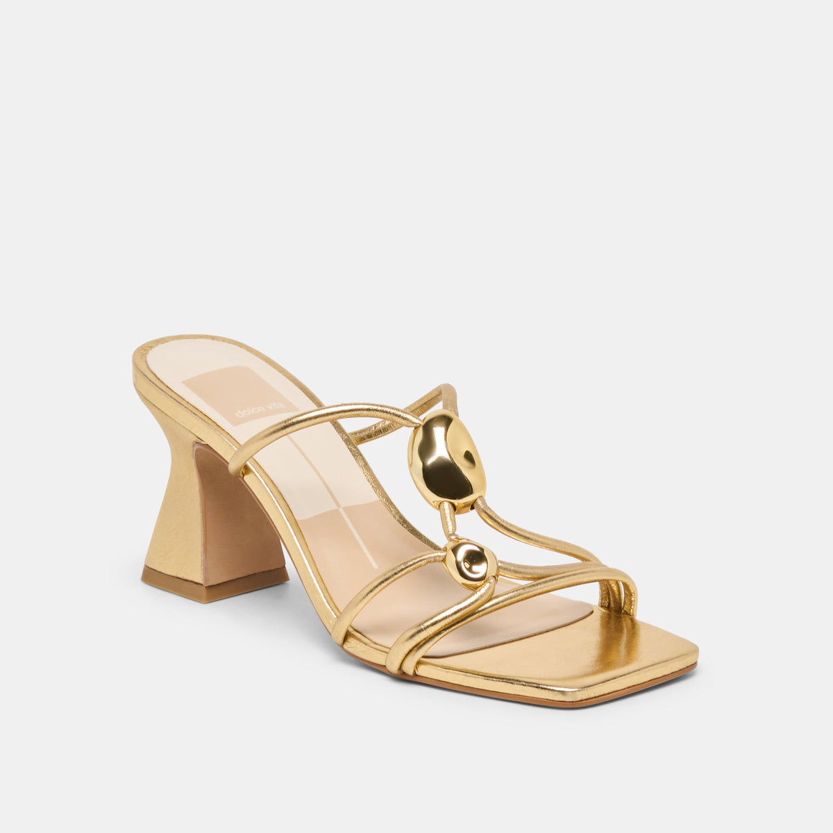 Dolce Vita SHOES Alayna Gold Leather Heels