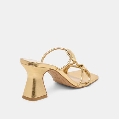 Dolce Vita SHOES Alayna Gold Leather Heels