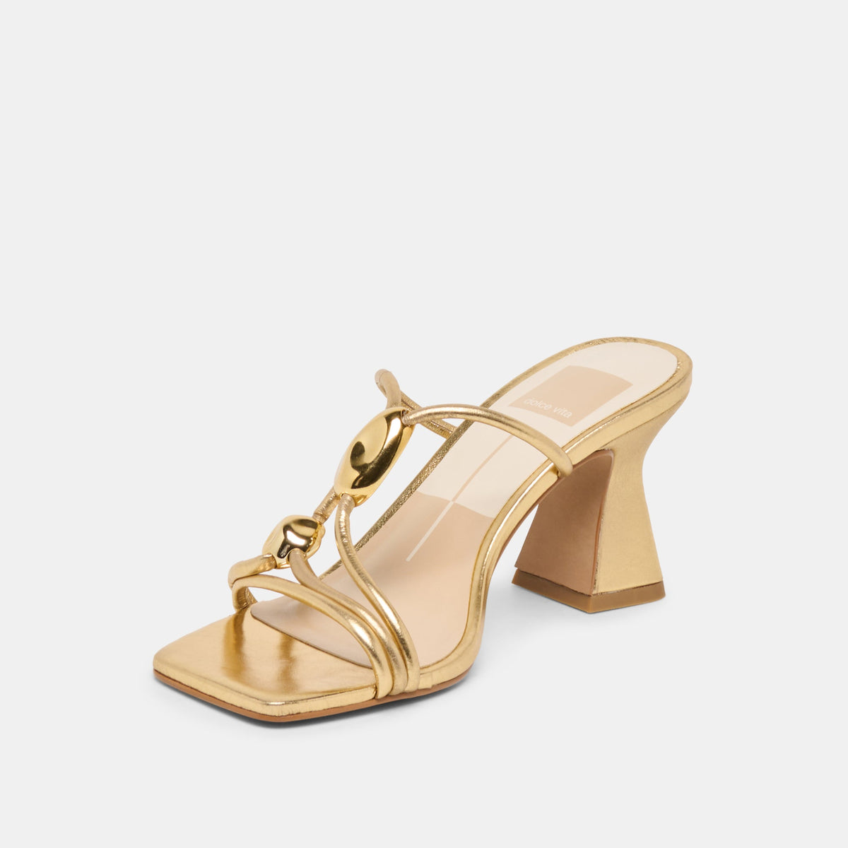 Dolce Vita SHOES Alayna Gold Leather Heels