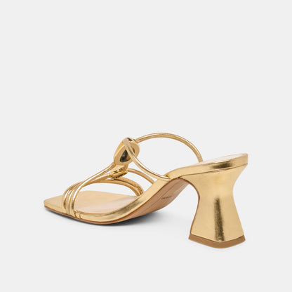 Dolce Vita SHOES Alayna Gold Leather Heels