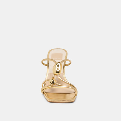 Dolce Vita SHOES Alayna Gold Leather Heels