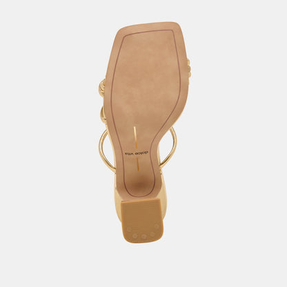 Dolce Vita SHOES Alayna Gold Leather Heels