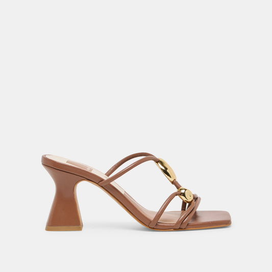 Dolce Vita SHOES Alayna Cognac Leather Heels