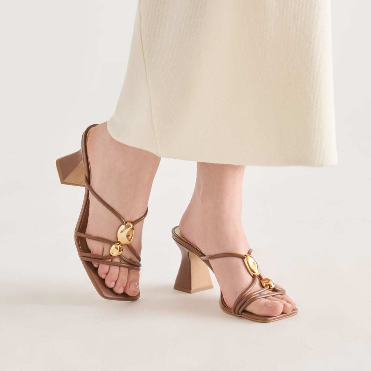Dolce Vita SHOES Alayna Cognac Leather Heels