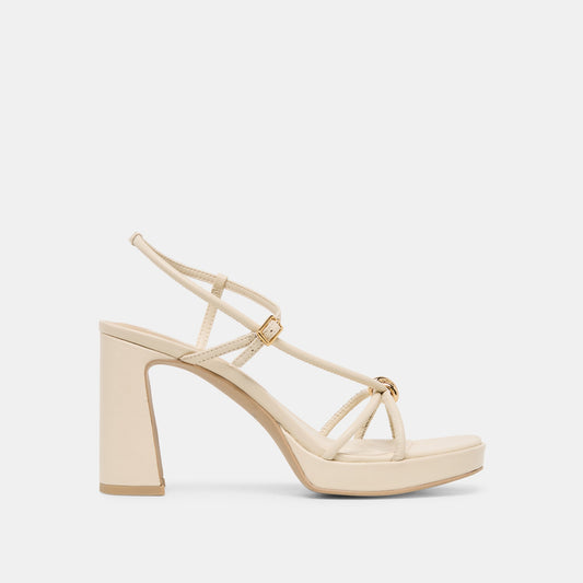 Dolce Vita SHOES Odete Creme Leather Heels