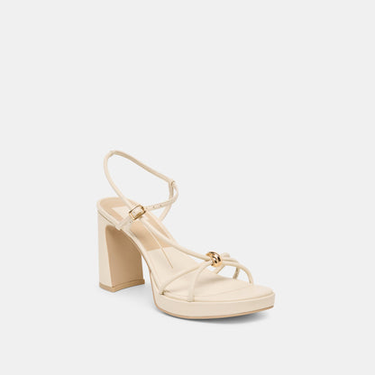 Dolce Vita SHOES Odete Creme Leather Heels