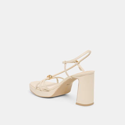 Dolce Vita SHOES Odete Creme Leather Heels