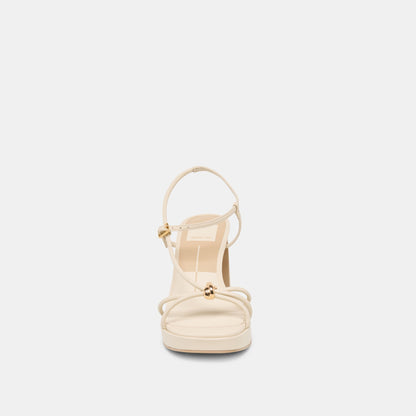 Dolce Vita SHOES Odete Creme Leather Heels