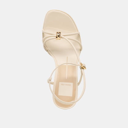 Dolce Vita SHOES Odete Creme Leather Heels