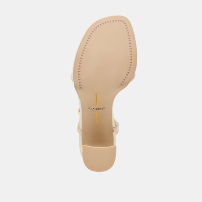 Dolce Vita SHOES Odete Creme Leather Heels