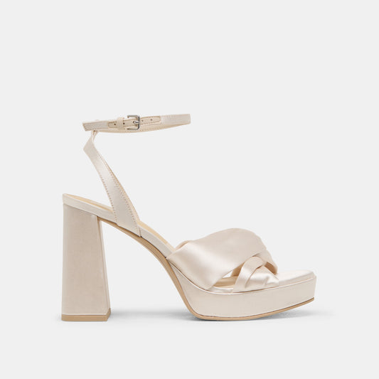 Dolce Vita SHOES PARLO HEELS IVORY SATIN
 – Dolce Vita