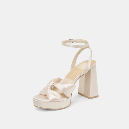 Dolce Vita SHOES PARLO HEELS IVORY SATIN
 – Dolce Vita