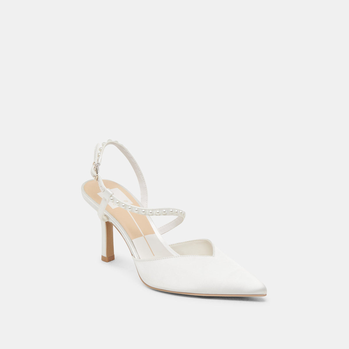 Dolce Vita SHOES KAMRA PEARL HEELS TRUE WHITE SATIN
 – Dolce Vita